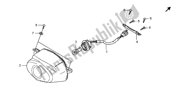 Todas las partes para Luz De La Cola de Honda CBF 125M 2011