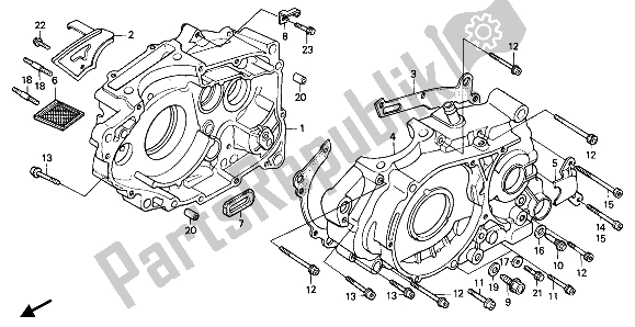 Todas las partes para Caja Del Cigüeñal de Honda XR 250R 1988