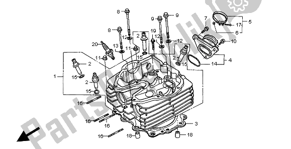 Tutte le parti per il Testata del Honda SLR 650 1998