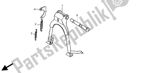 All parts for the Stand of the Honda CG 125 1998