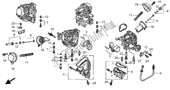 Toutes les pièces pour le Carburateur (composants) du Honda RVF 400R 1996