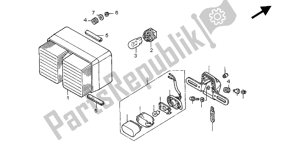 Todas las partes para Luz De La Cola de Honda VTR 1000 SP 2004