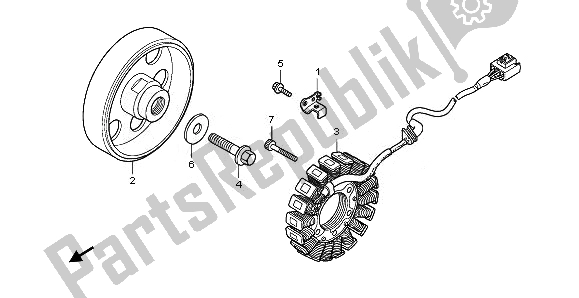 All parts for the Generator of the Honda CBF 1000 FA 2010