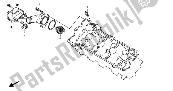 All parts for the Thermostat of the Honda CB 600F2 Hornet 2001