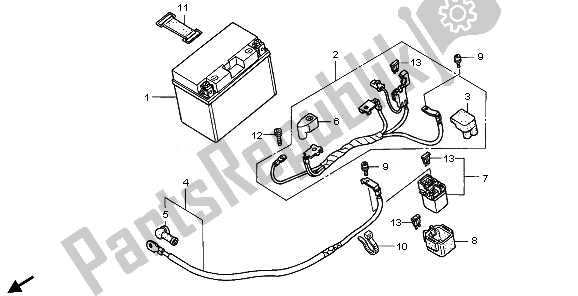 Todas las partes para Batería de Honda VFR 800 2010