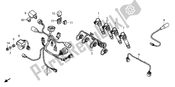 Todas las partes para Sub Arnés de Honda CBR 1000 RR 2012
