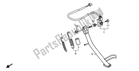 All parts for the Stand of the Honda XL 125V 2008