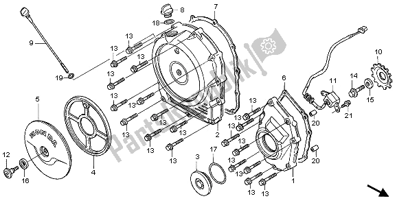 Toutes les pièces pour le Couvercle De Carter Droit du Honda CBR 1100 XX 2006