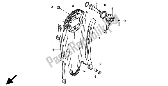 Todas las partes para Cadena De Levas Y Tensor de Honda XR 600R 1994