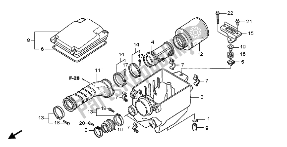 Todas las partes para Filtro De Aire de Honda TRX 300 EX Sporttrax 2001