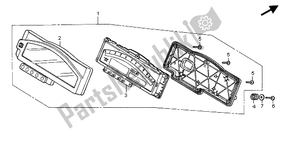 All parts for the Meter (mph) of the Honda VTR 1000 SP 2003