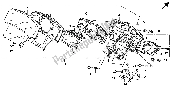 Todas las partes para Metro (navegación) (kmh) de Honda GL 1800 2010