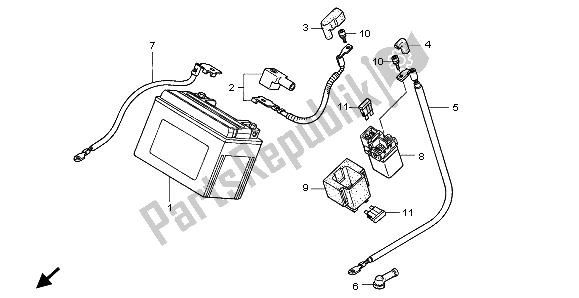 Tutte le parti per il Batteria del Honda VTR 1000F 1999