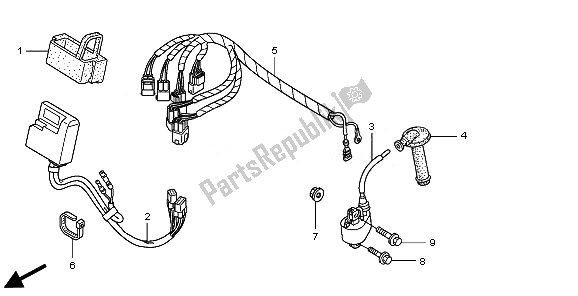 All parts for the Wire Harness of the Honda CRF 450R 2008