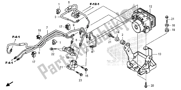 All parts for the Abs Modulator of the Honda NC 700 SD 2013