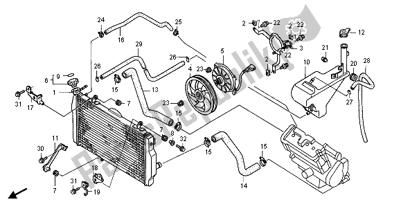 Todas las partes para Radiador de Honda CBR 1100 XX 2005