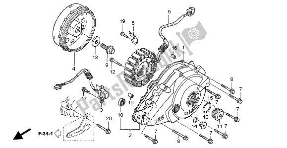 Todas las partes para Generador de Honda VTR 1000 SP 2003