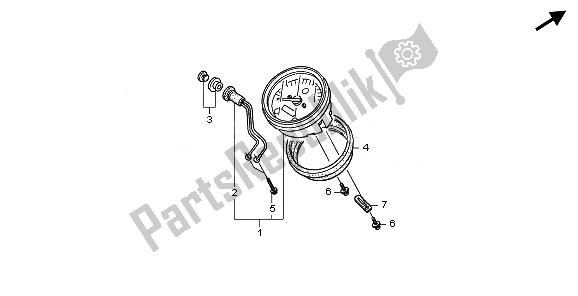 All parts for the Meter (mph) of the Honda VT 750C2B 2011