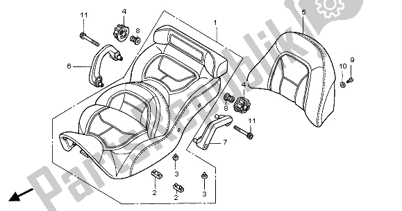 Toutes les pièces pour le Siège du Honda GL 1800A 2001