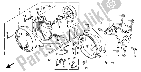 Todas las partes para Faro (eu) de Honda CBF 600N 2007