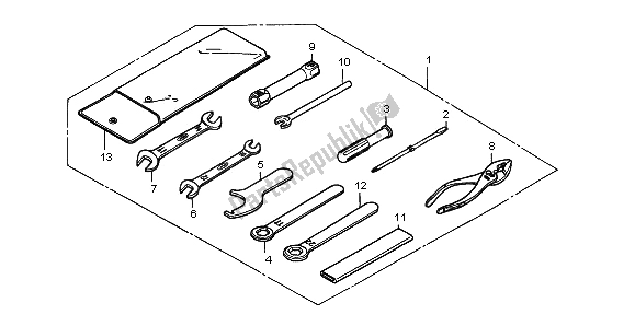 Todas las partes para Herramientas de Honda CMX 250C 1997