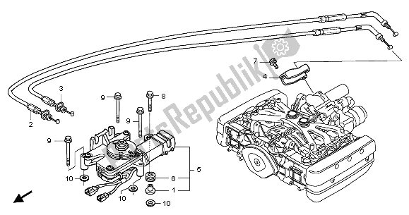 Todas las partes para Actuador De Cambio Inverso de Honda GL 1800A 2003