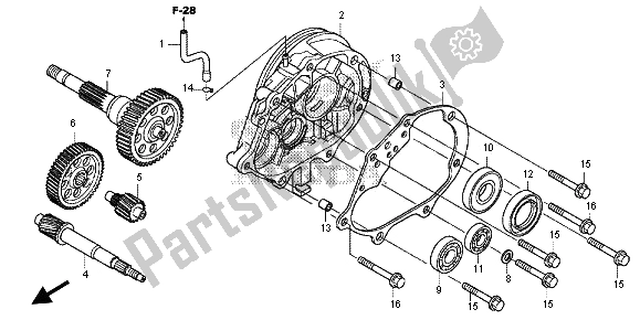 All parts for the Transmission of the Honda SH 125D 2013