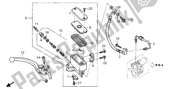 Tutte le parti per il Fr. Pompa Freno del Honda ST 1300A 2007