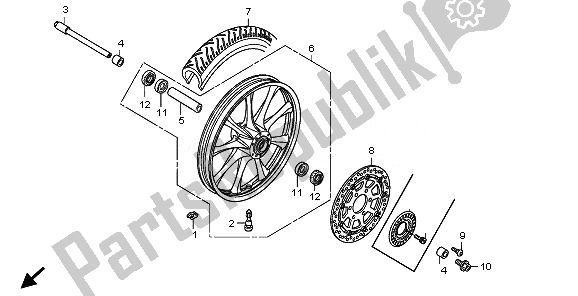 Todas las partes para Rueda Delantera de Honda VT 1300 CX 2010