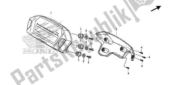 Tutte le parti per il Metro (kmh) del Honda NC 700S 2013