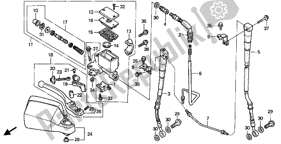 Tutte le parti per il Fr. Pompa Freno del Honda XRV 750 Africa Twin 1994