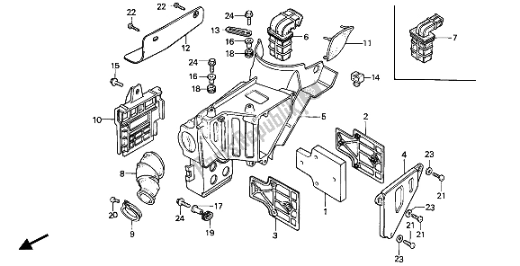 Todas las partes para Filtro De Aire de Honda MTX 200 RW 1985