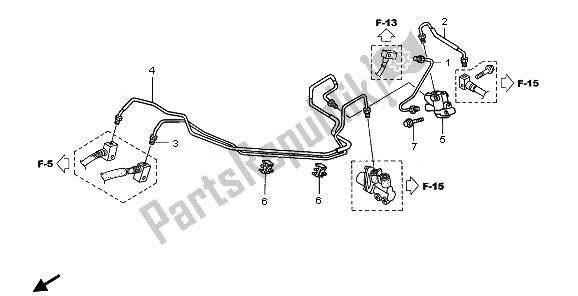 All parts for the Proportioning Control Valve of the Honda VFR 800 2008