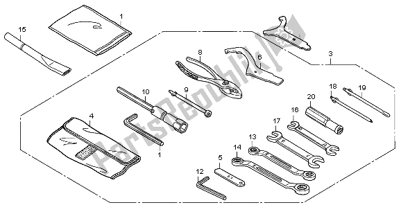 All parts for the Tools of the Honda VFR 800A 2009