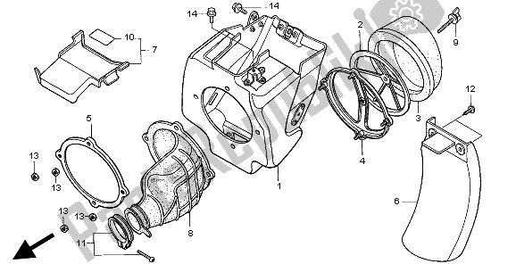 Alle onderdelen voor de Luchtfilter van de Honda CR 80R SW 2002