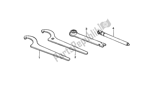 Toutes les pièces pour le Outils du Honda CR 80R 1992