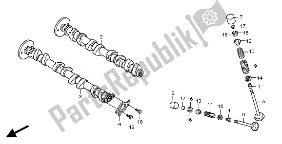 All parts for the Camshaft & Valve of the Honda CBR 600 RA 2011