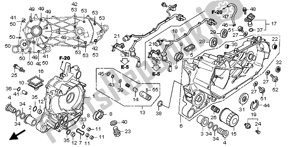 All parts for the Crankcase of the Honda SH 300 2011