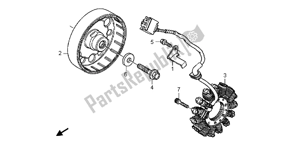 All parts for the Generator of the Honda CB 600 FA Hornet 2012