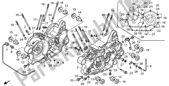 All parts for the Crankcase of the Honda VTX 1800C1 2006