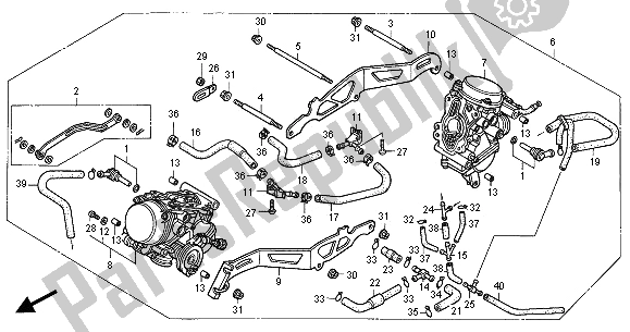 Todas las partes para Carburador (montaje) de Honda VT 125C2 2000