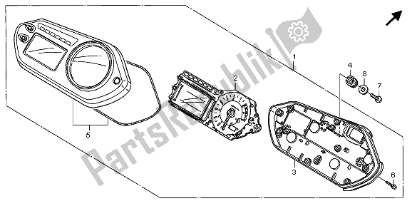 All parts for the Meter (kmh) of the Honda XL 700V Transalp 2009