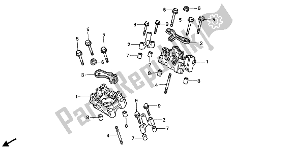 All parts for the Camshaft Holder of the Honda VT 600C 1990