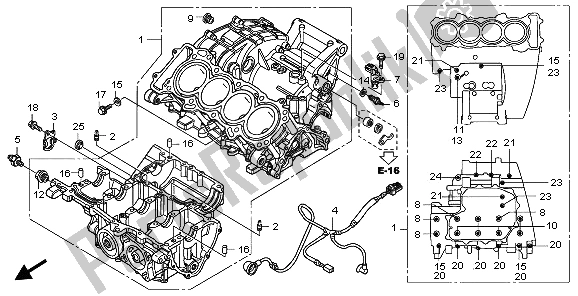 Todas as partes de Bloco Do Motor do Honda CB 600 FA Hornet 2009