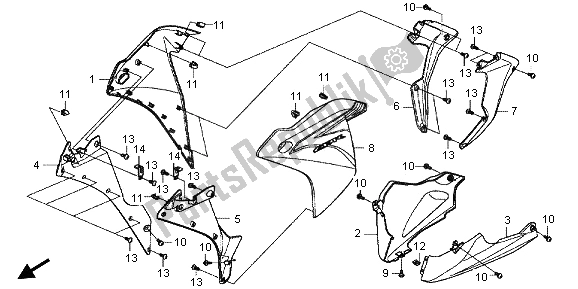 Tutte le parti per il Sotto Il Cappuccio del Honda CBR 125 RT 2013