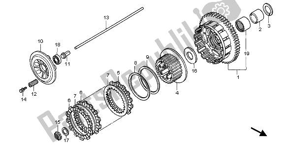 Todas las partes para Embrague de Honda CBR 1000F 1997