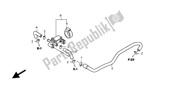 All parts for the Air Injection Control Valve of the Honda CBF 600 NA 2010