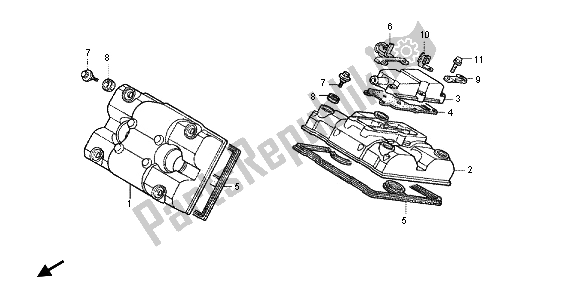 Toutes les pièces pour le Le Couvre-culasse du Honda RVF 400R 1996