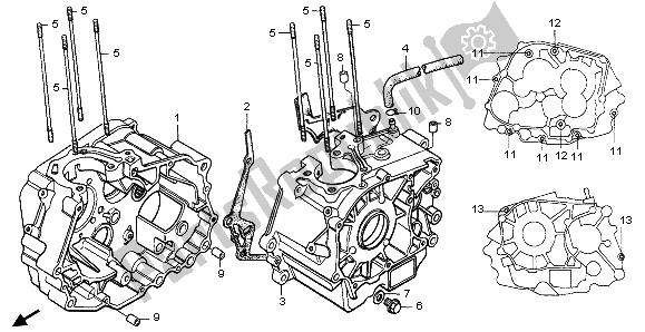 Tutte le parti per il Carter del Honda CA 125 1997