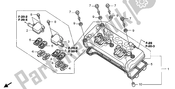 Todas las partes para Cubierta De Tapa De Cilindro de Honda CBR 1000 RR 2006